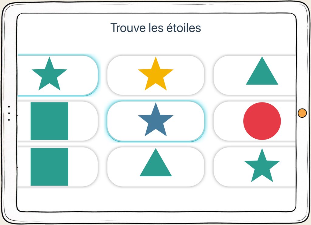 Capture d’écran d’un exercice du domaine Attention.